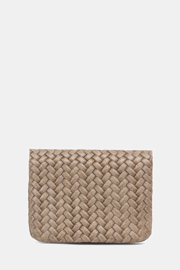 Kožni novčanik Answear.LAB M035.plecione.hak bež WS26