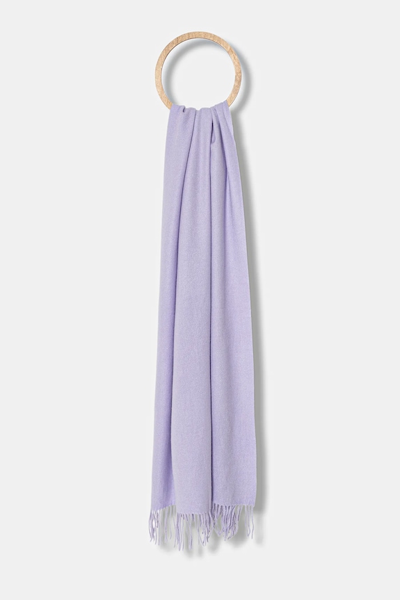 Vlněná šála Answear.LAB pletenina fialová pashmina.1