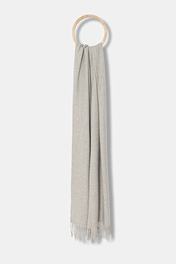 Vlněná šála Answear.LAB pletenina šedá pashmina.1