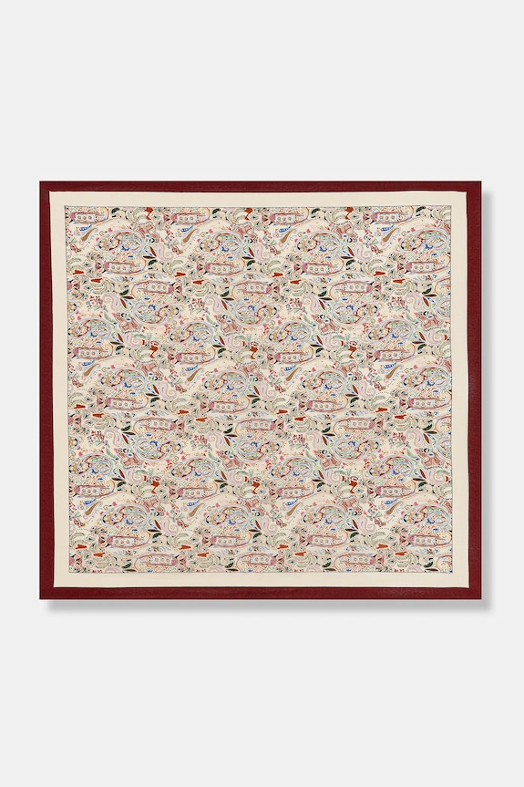 Answear.LAB apaszka jedwabna tkanina czerwony 53x53.cms