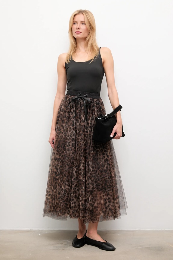 Sukně Answear.LAB maxi hnědá CK08077.5.FLK