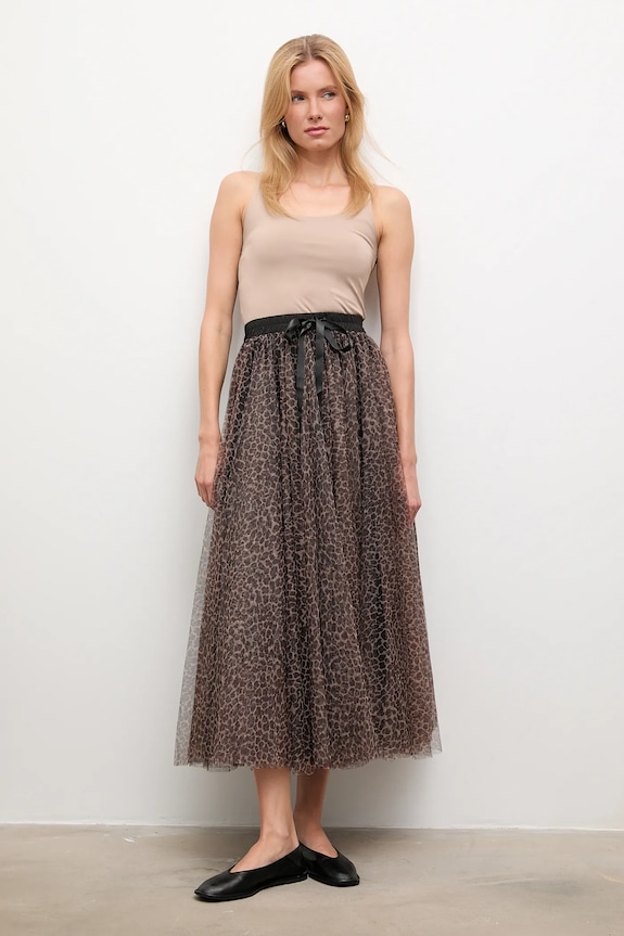 Sukně Answear.LAB midi hnědá CK08077.4.FLK