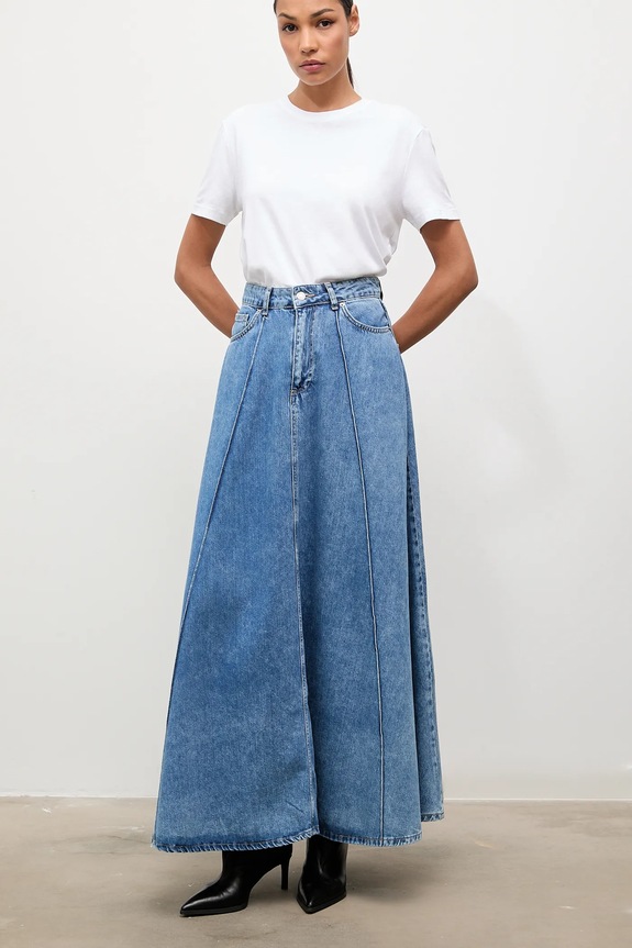 Answear.LAB fusta jeans albastru 40661S5.TOS