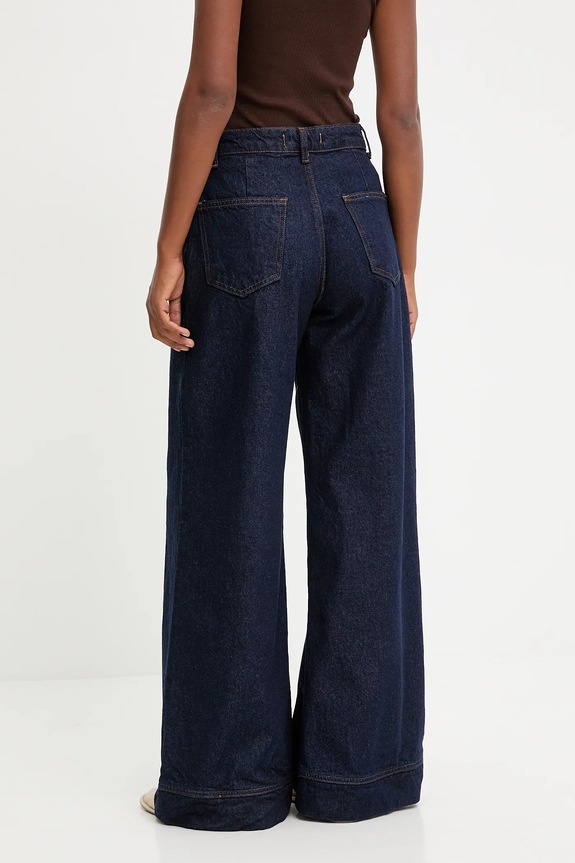 Odzież Answear.LAB Jeansy wide leg damskie ZD.2034.TOS granatowy