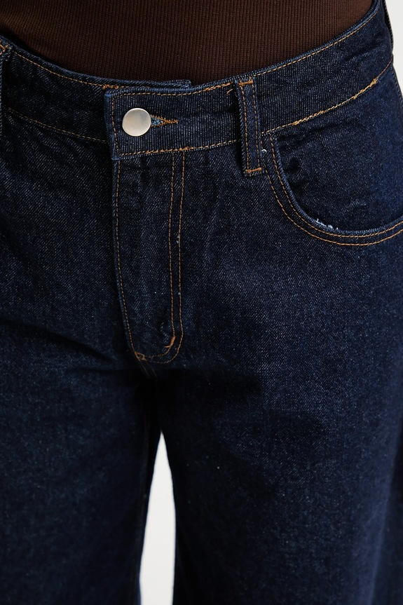 Answear.LAB Jeansy wide leg damskie ZD.2034.TOS granatowy