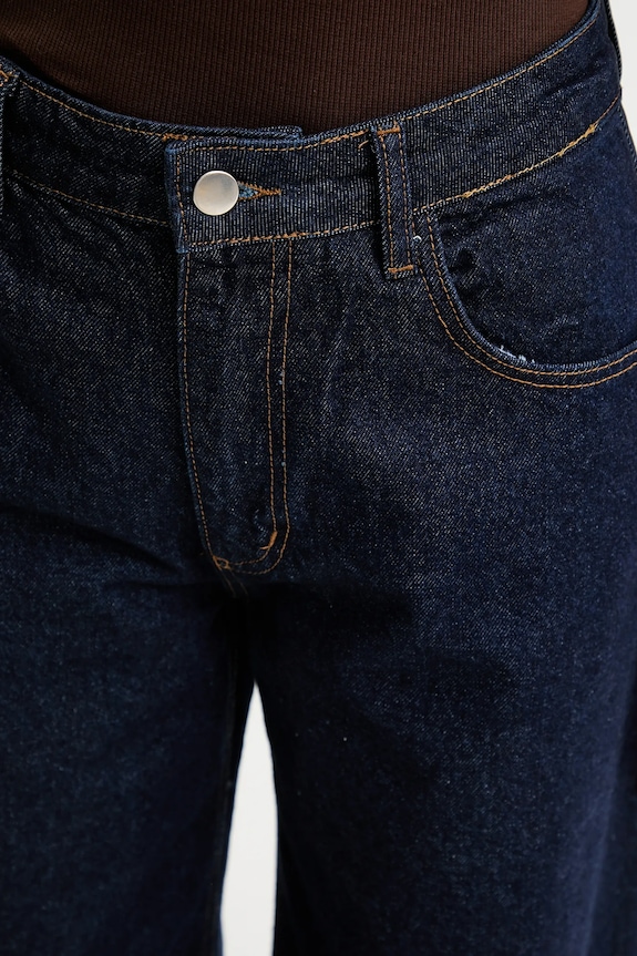 Answear.LAB Jeansy wide leg damskie ZD.2034.TOS granatowy