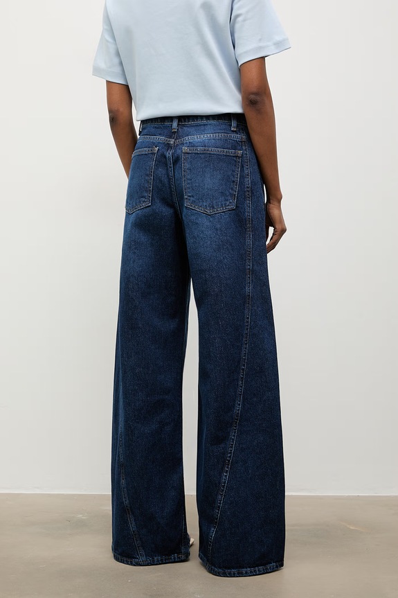 Îmbrăcăminte Answear.LAB blugi wide leg pentru femei 2923.tos bleumarin