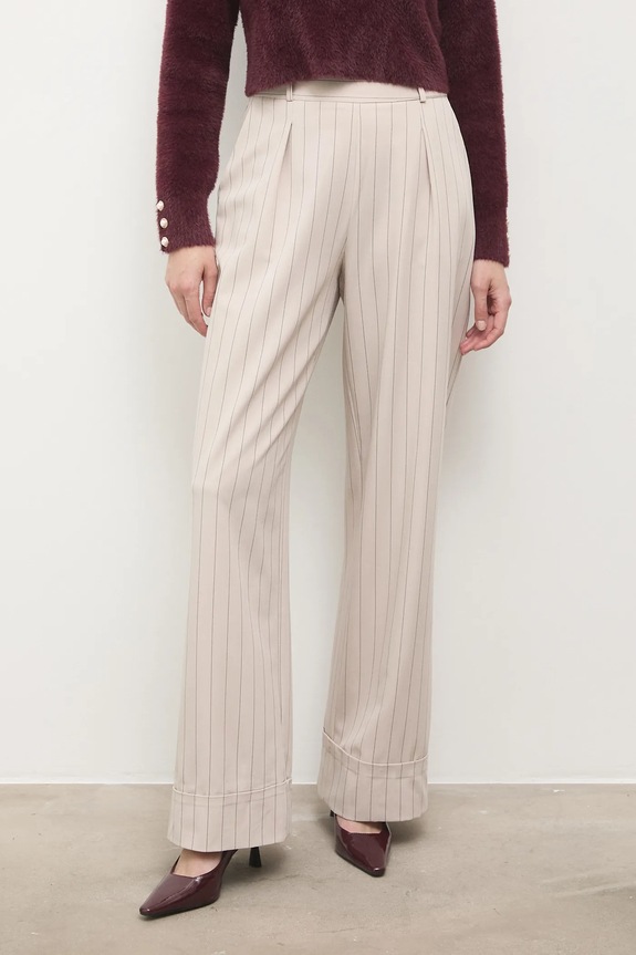Answear.LAB pantaloni drept negru 80106-25Y.B.TOS