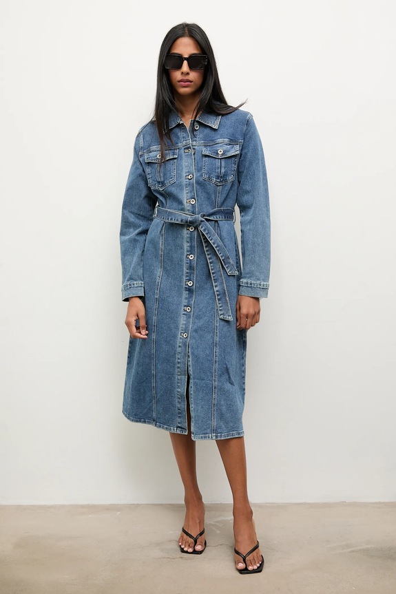 Answear.LAB rochie jeans hm6695 albastru WA25