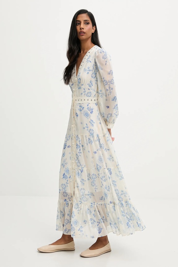 Answear.LAB rochie maxi alb 80957.7.F
