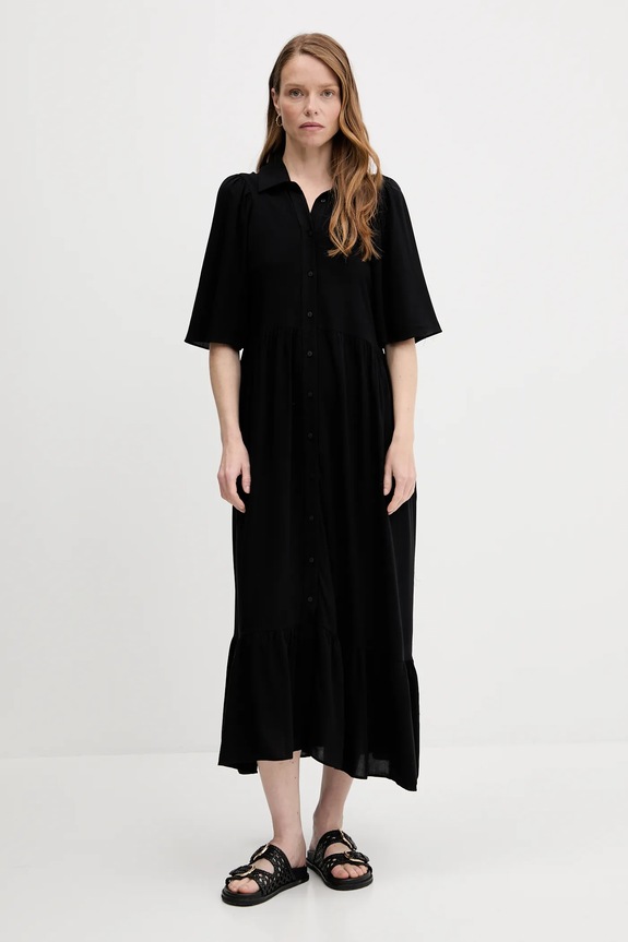 Answear Lab rochie midi negru F.5557.tos