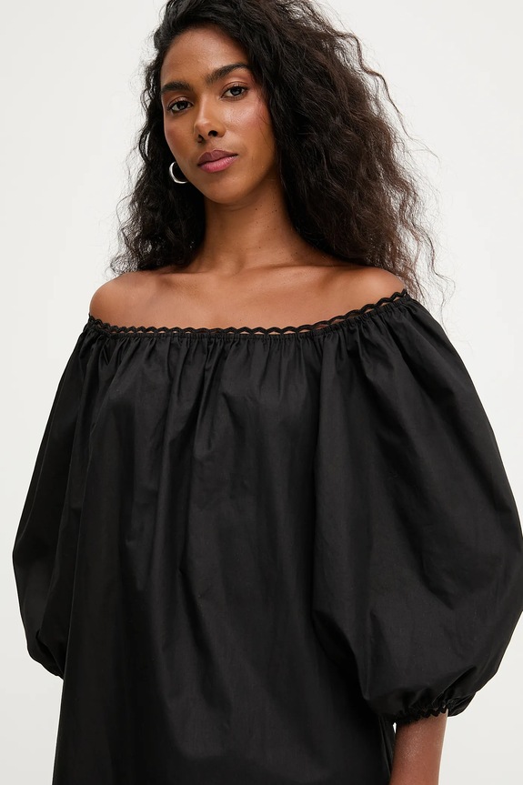 Answear.LAB rochie din bumbac negru ST.EL3011.TOS