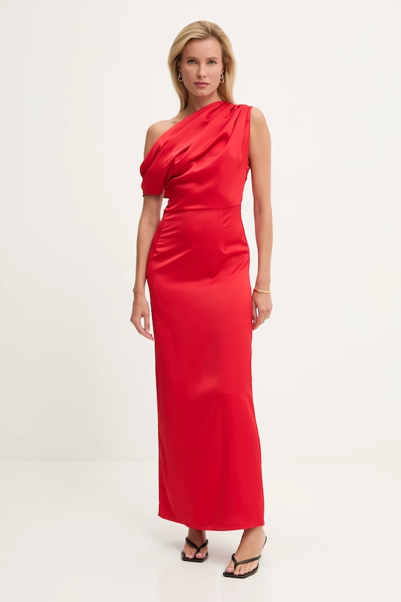 Answear.LAB sukienka rozkloszowany czerwony ALEXANDRA.TOS