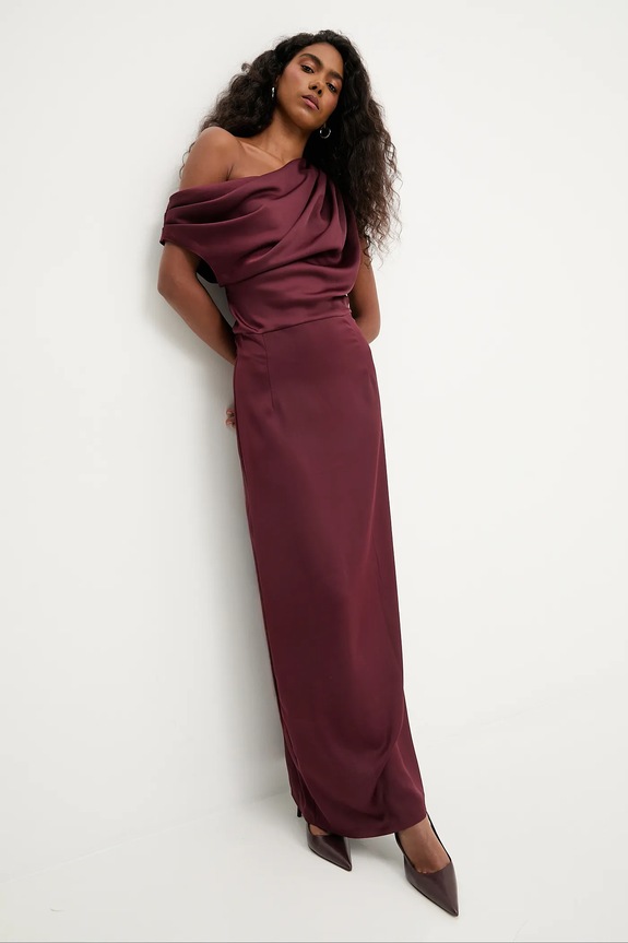 Answear.LAB Rochie burgundia ALEXANDRA.TOS