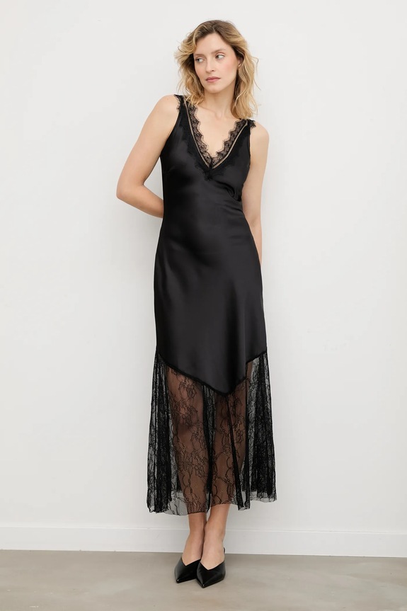 Answear.LAB rochie maxi negru 51352