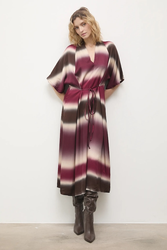 Answear.LAB sukienka AB897.iak bordowy WA25