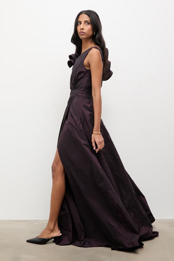 Answear.LAB rochie evazată violet 58044-25Y.TOS