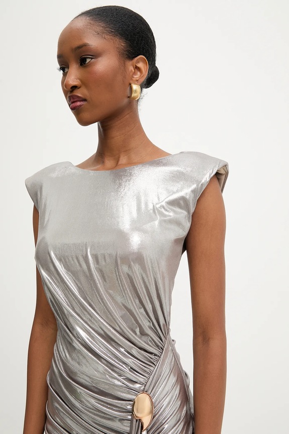 Answear.LAB rochie argintiu 57995-25Y.TOS