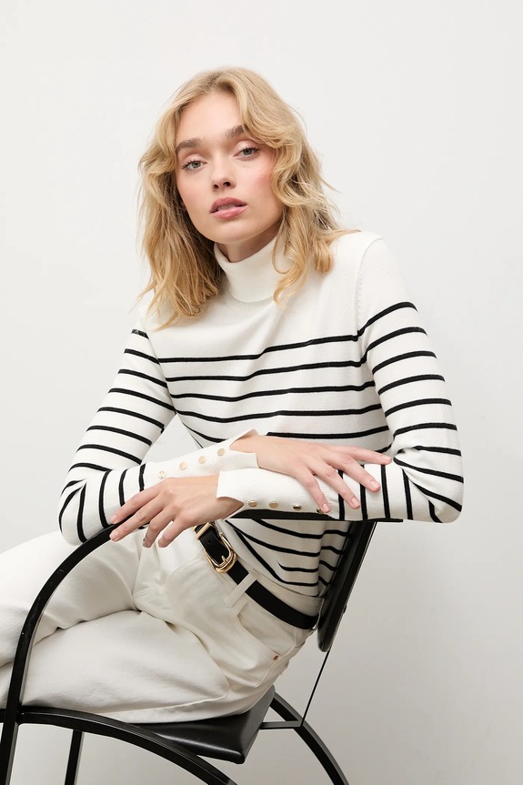 Answear.LAB sweter z kaszmirem golf beżowy 2657.fh