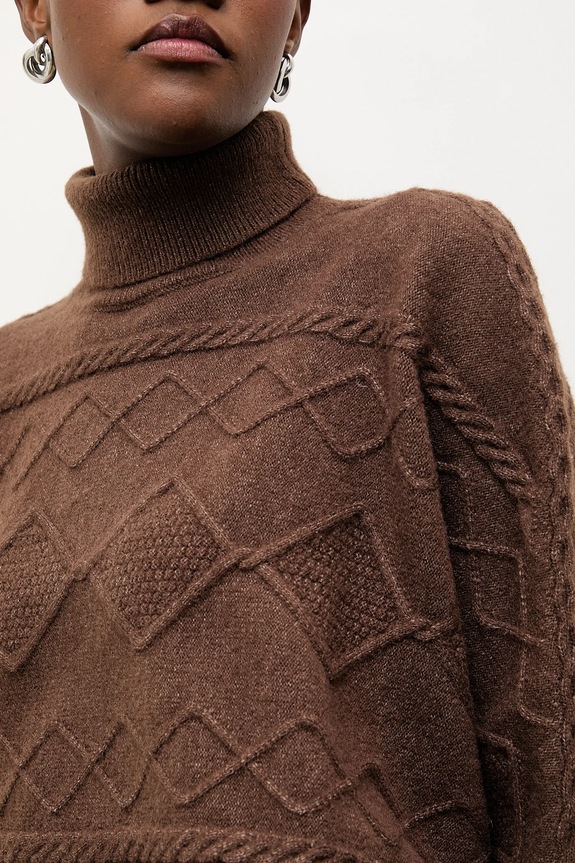 Answear.LAB sweter z kaszmirem 2722.fh brązowy