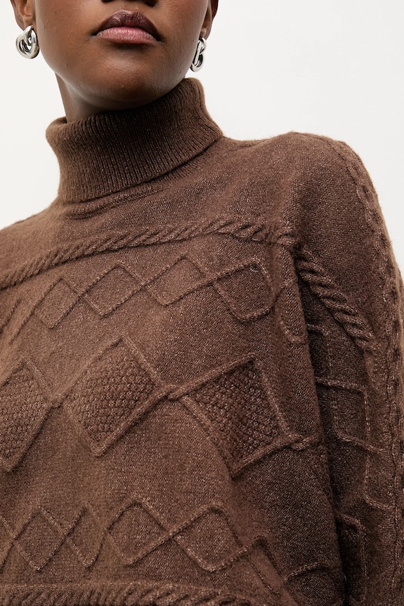 Answear.LAB sweter z kaszmirem 2722.fh brązowy