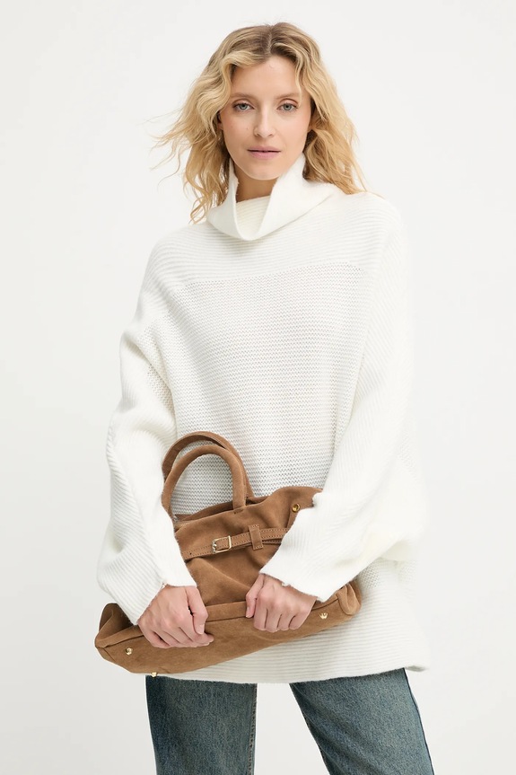 Answear.LAB sweter z kaszmirem średniej grubości beżowy 2723.fh