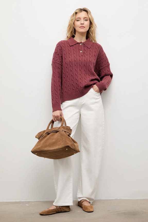 Answear.LAB sweter z kaszmirem 2726.fh bordowy WA25