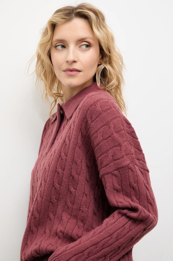 Answear.LAB sweter z kaszmirem bordowy 2726.fh