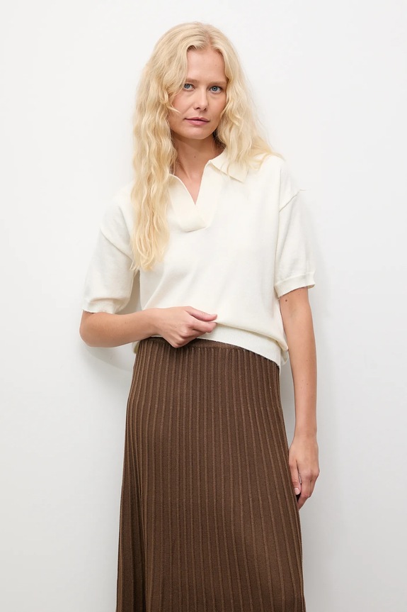 Answear.LAB sweter z kaszmirem szpic beżowy 2707.fh