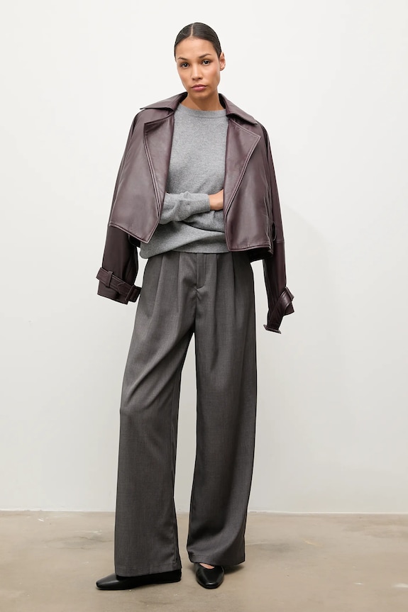 Answear.LAB sweter z wełny merino WA25-SWD021 szary WA25
