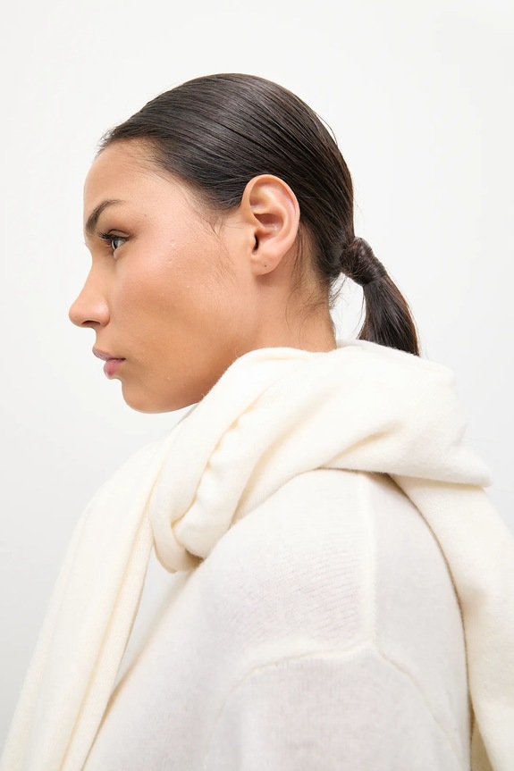 Answear.LAB sweter z wełny merino z szalem WA25-SWD022