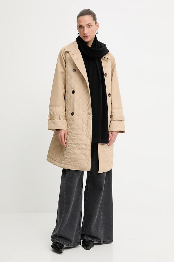 Answear.LAB sweter z wełny merino z szalem WA25-SWD022 czarny WA25