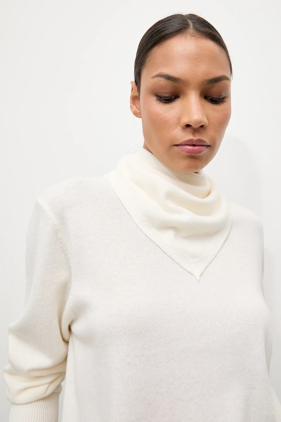 Answear.LAB sweter z wełny merino z apaszką WA25-SWD023