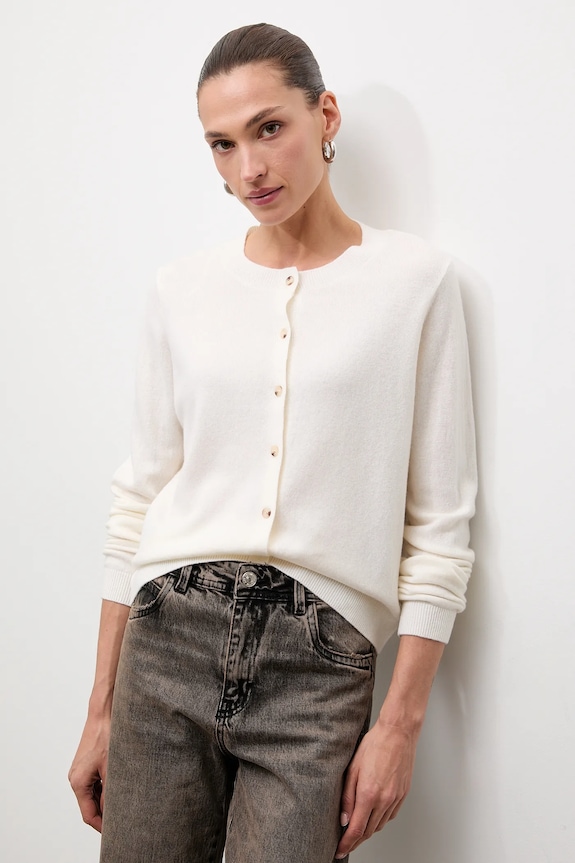 Answear.LAB cardigan din lana uni bej WA25-SWD024
