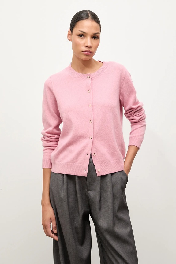 Kardigan z merino vlny Answear.LAB WA25-SWD024 růžová