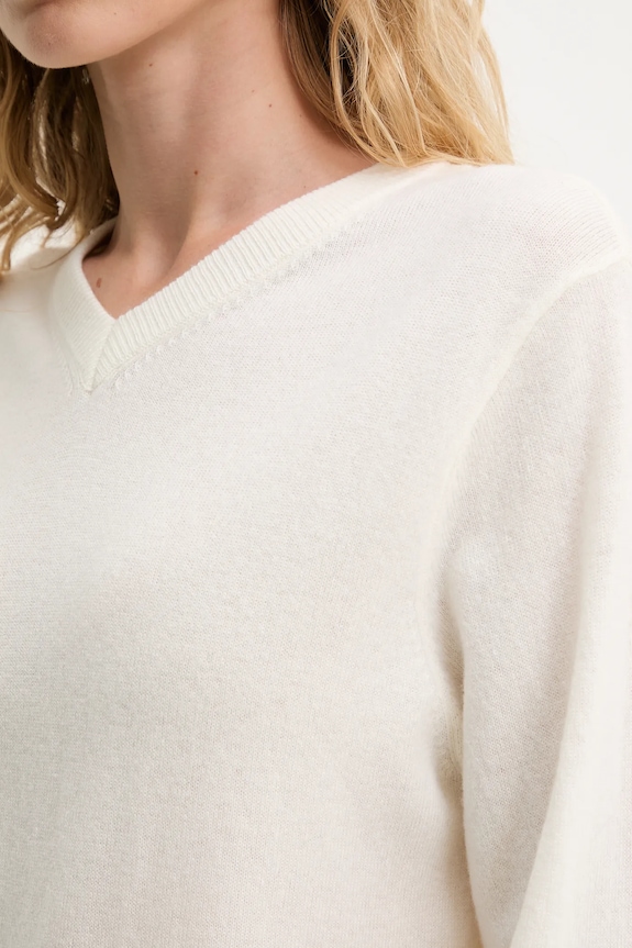 Answear.LAB sweter z wełny merino WA25-SWD027 beżowy