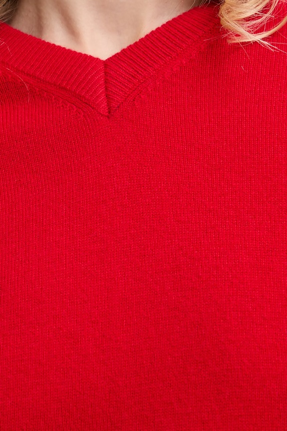 Answear.LAB sweter z wełny merino WA25-SWD027 czerwony