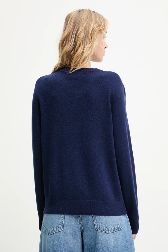 Odzież Answear.LAB sweter z wełny merino WA25-SWD027 granatowy
