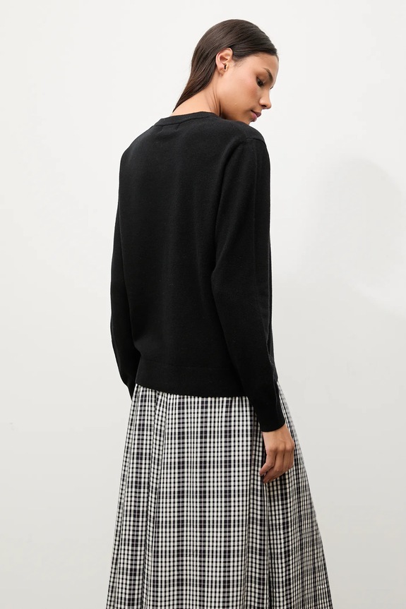 Odzież Answear.LAB sweter z wełny merino z apaszką WA25-SWD029 czarny