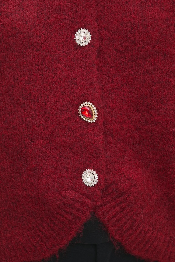 Answear.LAB sweter z wełną lu2411 bordowy