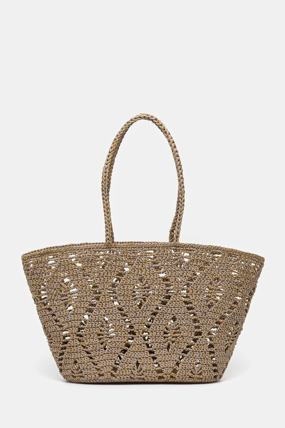 Τσάντα παραλίας Answear.LAB χωράει Α4 καφέ b8326