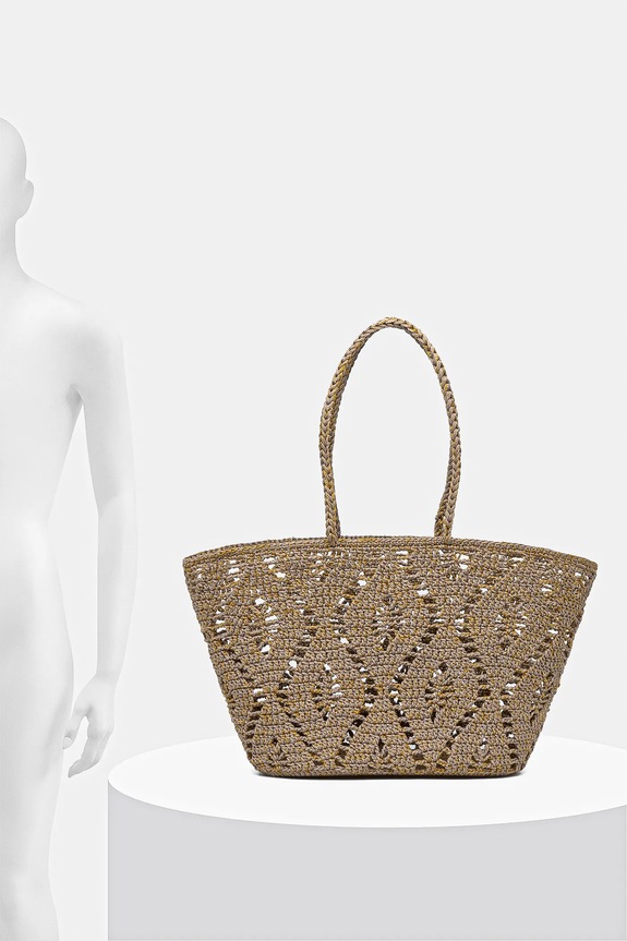 Τσάντα παραλίας Answear.LAB b8326 καφέ