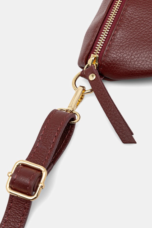 Answear.LAB Τσαντάκι μέσης γυναικείο δερμάτινο μπορντό 565.hak