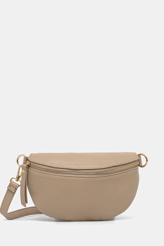 Answear.LAB τσαντάκι μέσης γυναικείο δερμάτινο λείο δέρμα καφέ 565.hak