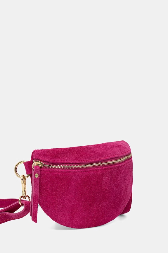 Answear.LAB τσαντάκι μέσης γυναικείο δέρμα σουέτ 683.hak ροζ WS26