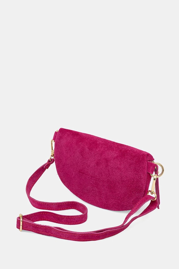 Αξεσουάρ Answear.LAB τσαντάκι μέσης γυναικείο δέρμα σουέτ 683.hak ροζ