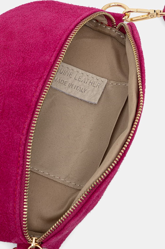 Answear.LAB τσαντάκι μέσης γυναικείο δέρμα σουέτ 683.hak ροζ