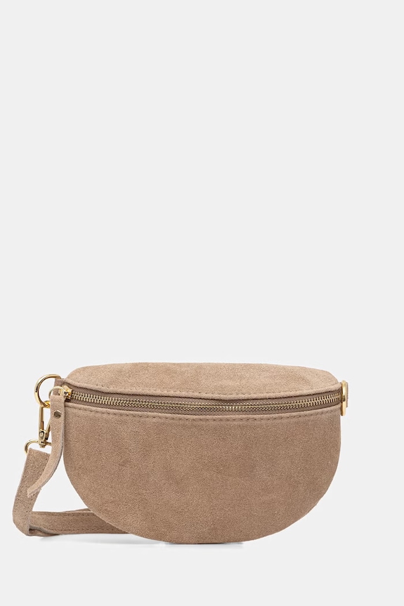 Answear.LAB τσαντάκι μέσης γυναικείο δερμάτινο σουέτ μπεζ 683.hak