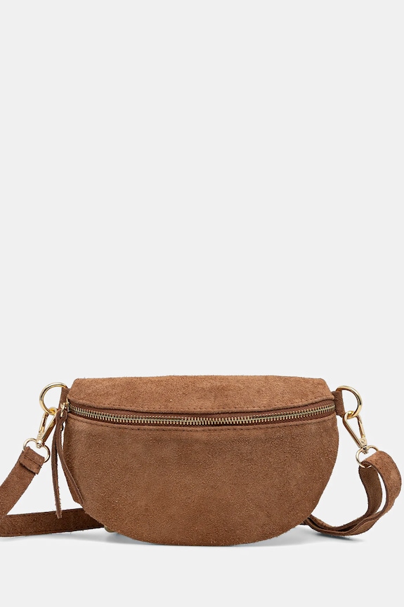 Answear.LAB marsupio da donna in camoscio pelle fiore marrone 683.hak