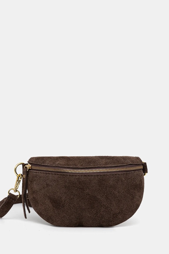 Answear.LAB pasna torbica ženska iz semiša Ne ustreza A4 rjava 683.hak